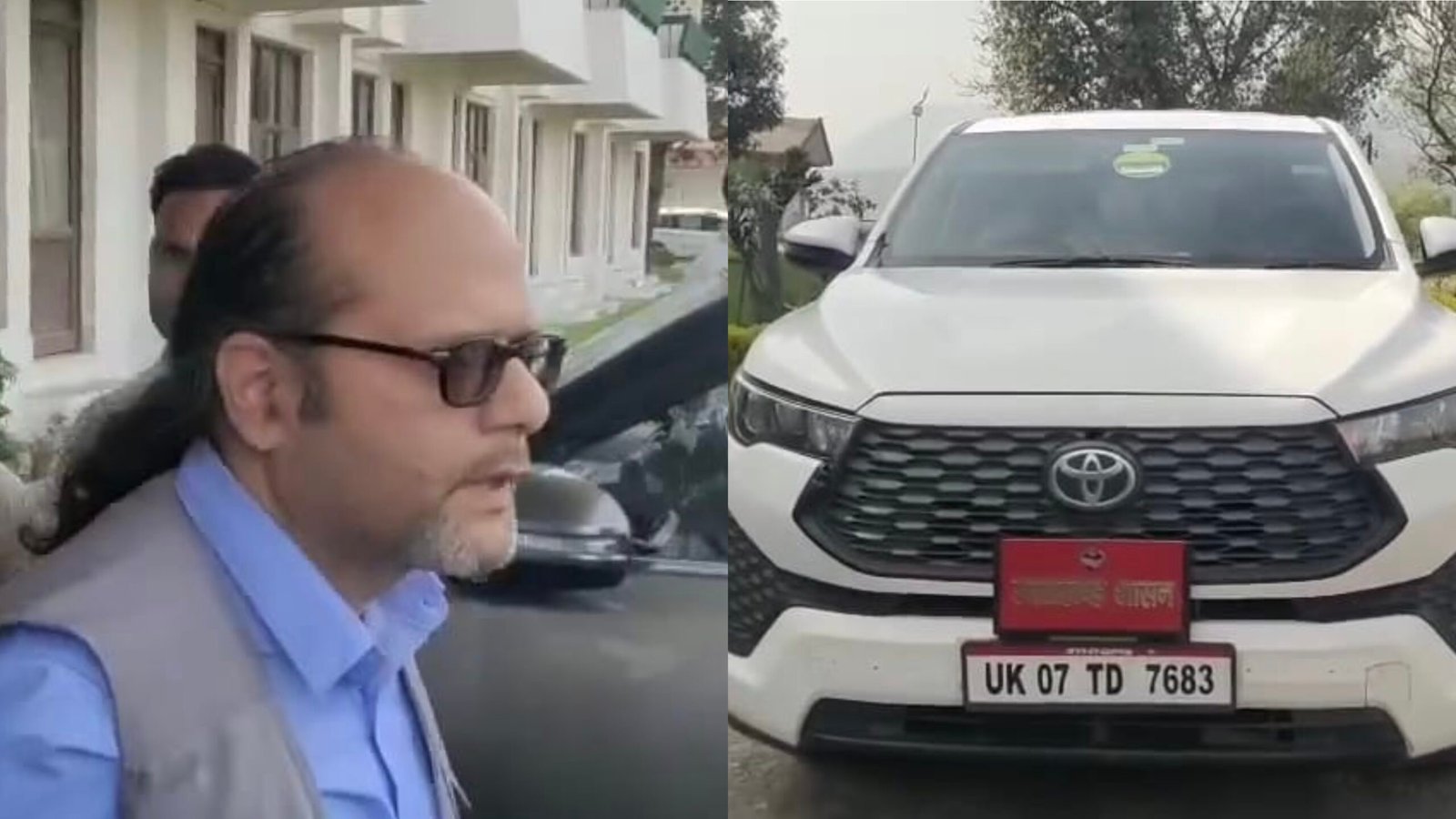 उत्तराखंड सरकार की नेम प्लेट लगी गाड़ी में घूमता ठेकेदार!